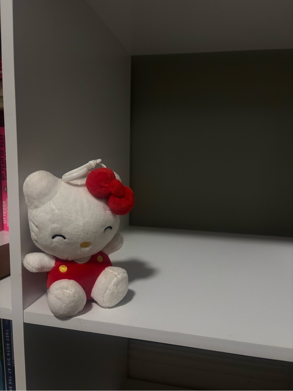 Sanrio Hello Kitty White Plush with Red Outfit and Bow Keychain